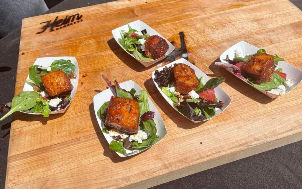 Burnt bacon ends will always be a key component at Heim Barbecue. (Photo by Courtney Dabney)