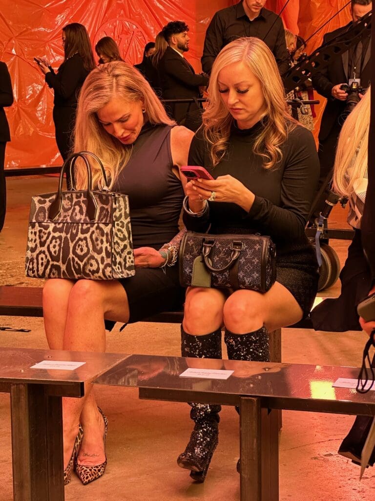 Louis Vuition devotees at the Louis Vuitton 2024 Spring/Summer fashion presentation at POST Houston. (Photo by Shelby Hodge)