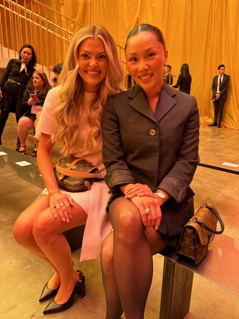 Jessica Crum, Jasmine Nguyen  at the Louis Vuitton 2024 Spring/Summer fashion presentation at POST Houston. (Photo by Shelby Hodge)