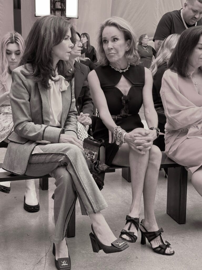 Friends of Louis Vuition at the Louis Vuitton 2024 Spring/Summer fashion presentation at POST Houston. (Photo by Shelby Hodge)