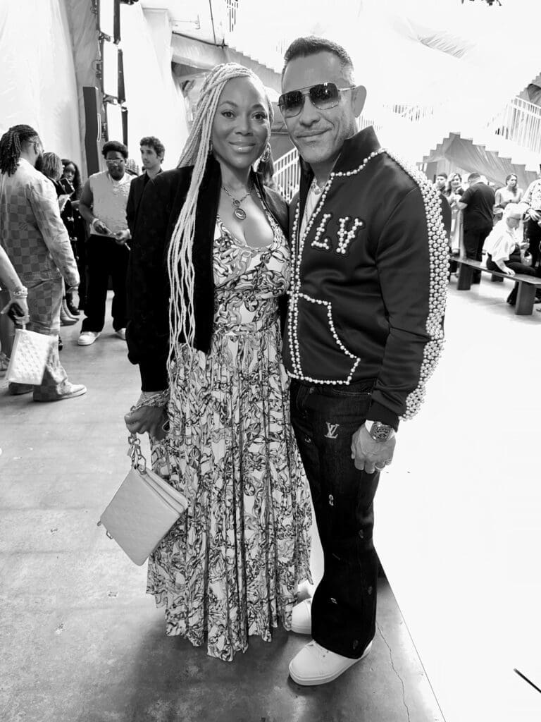 Guests  at the Louis Vuitton 2024 Spring/Summer fashion presentation at POST Houston. (Photo by Shelby Hodge)
