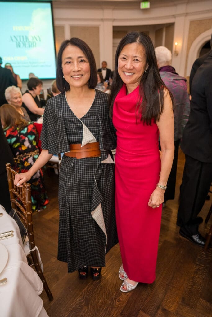 Inprint board vice president Chinhui Juhn, Claire Lu at the Inprint Poets & Writers Ball (Photo by CJ Martin of RM Photography)