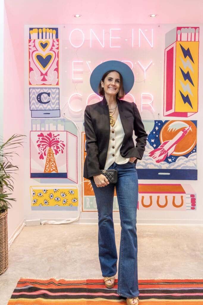 Jenny Weber at the opening of City Boots in Autry Park.  (Photo by Jordan Geibel)