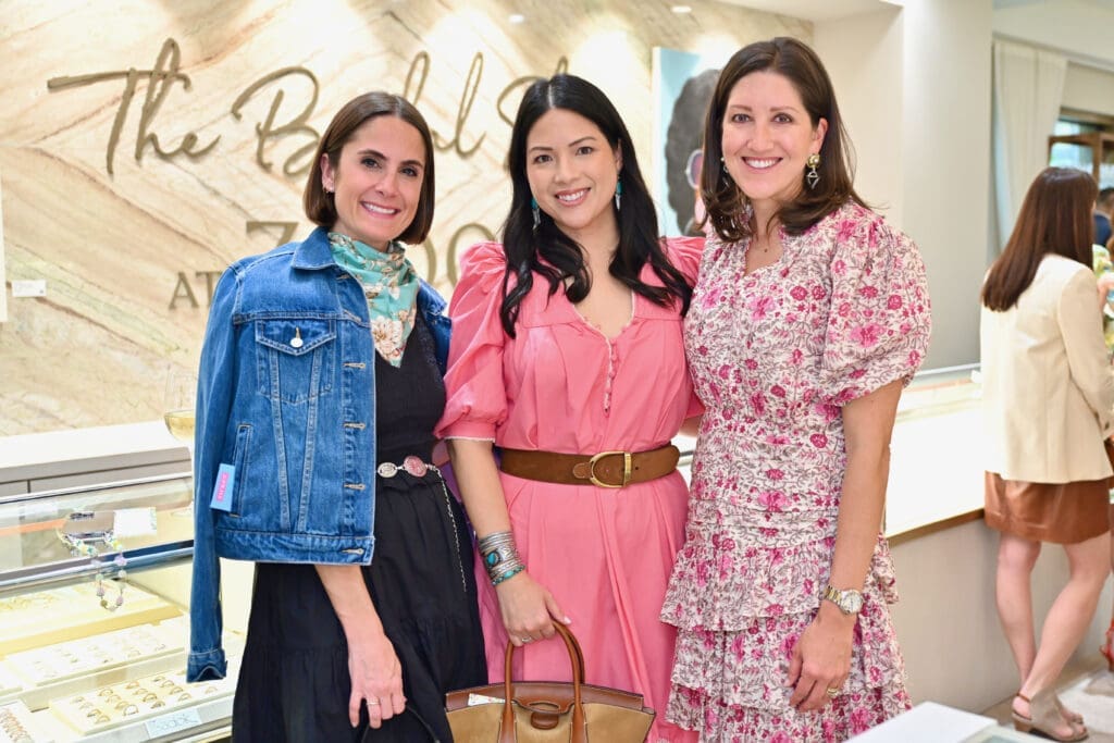 Jenny Weber, Nancy Bihlmaier, Caroline Brown at Zadok Jewelers Round Top Rendezvous (Photo by Alex Montoya.)