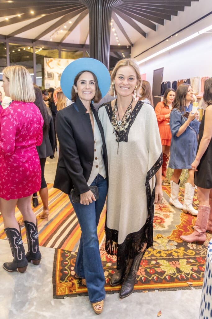 Jenny Weber, Allison Bailey at the opening of City Boots in Autry Park.  (Photo by Jordan Geibel)