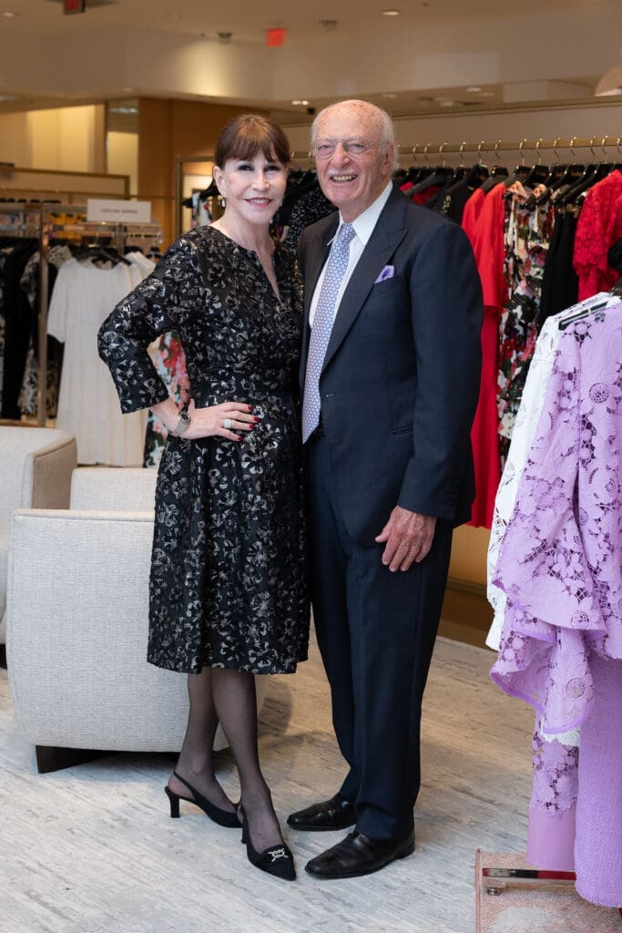 Shelby Hodge & Shafik Rifaat at the PaperCity Philanthropy in Fashion Best Dressed announcement party at Neiman Marcus (Photo by Kara Trail, Miroma Photography)