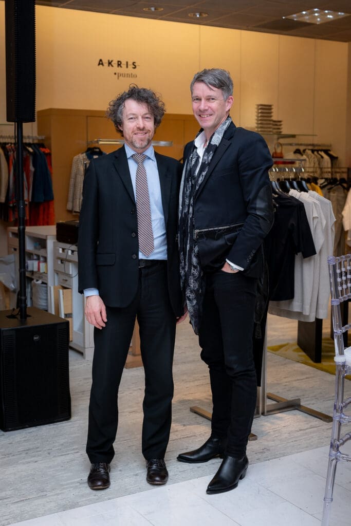 Hamish Macintyre, Sverre Brandsberg-Dahl at the PaperCity Philanthropy in Fashion Best Dressed announcement party at Neiman Marcus (Photo by Kara Trail, Miroma Photography)