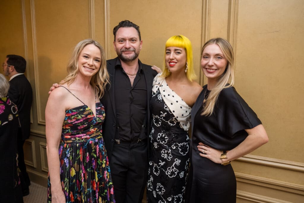 Lindsay Fehr, John Abodeely, Patricia Restrepo, Katharine Barthelme Frank at the Inprint Poets & Writers Ball (Photo by CJ Martin of RM Photography)