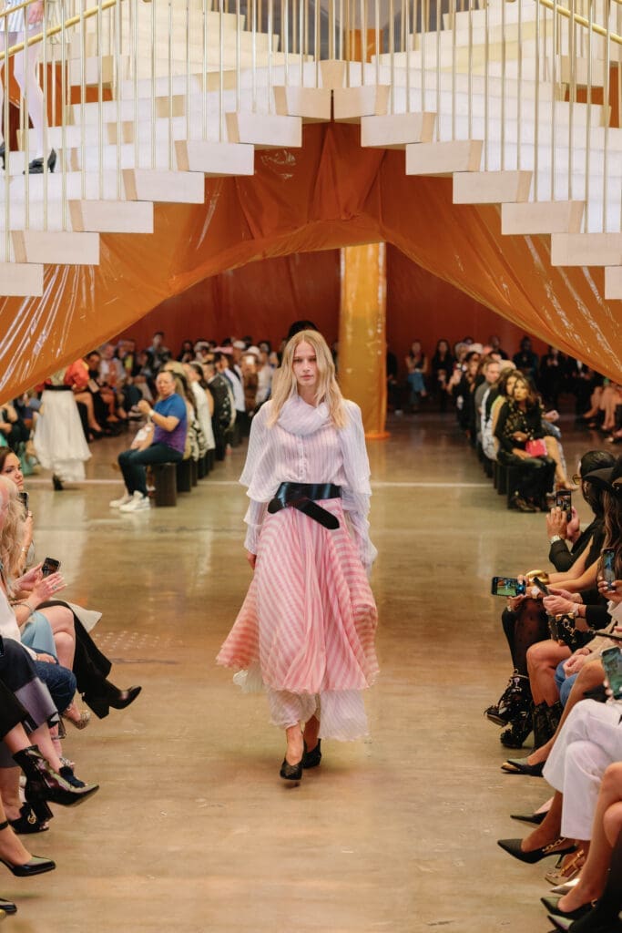 Louis Vuitton presents its 2024 Spring/Summer collection in the X Atrium at POST Houston. (Courtesy Louis Vuitton; Image Megan Kay Photography)