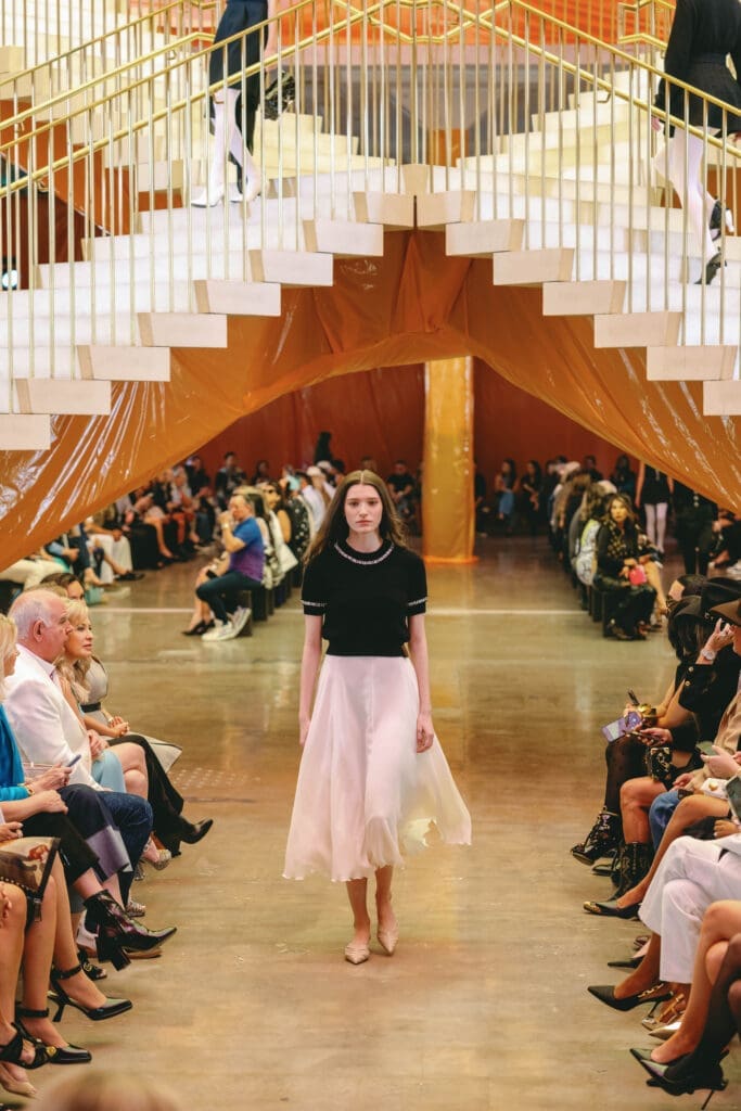Louis Vuitton presents its 2024 Spring/Summer collection in the X Atrium at POST Houston. (Courtesy Louis Vuitton; Image Megan Kay Photography)