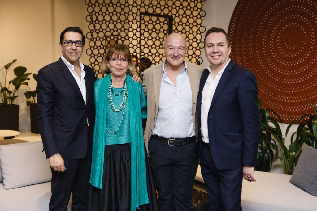 Marcelo Saenz, Anna Lenti, Francesco Rota, Adrian Dueñas at the BeDESIGN celebration with Paola Lenti (Photo by Johnny Than)