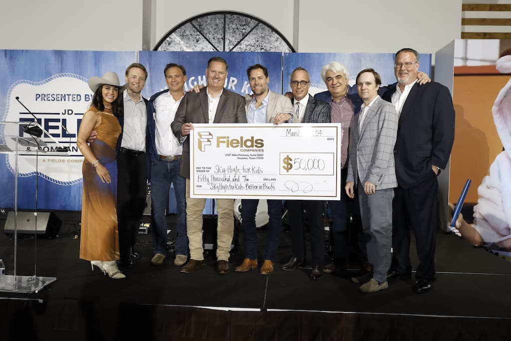 Presenting sponsor JD Fields & Company at the Sky High for Kids 'Better in Boots' gala at The Revaire (Photo by Quy Tran Photography)