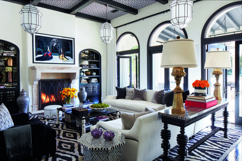 Khloe Kardashian's family room, designed by Martyn Lawrence Bullard. Photo by Douglas Friedman)