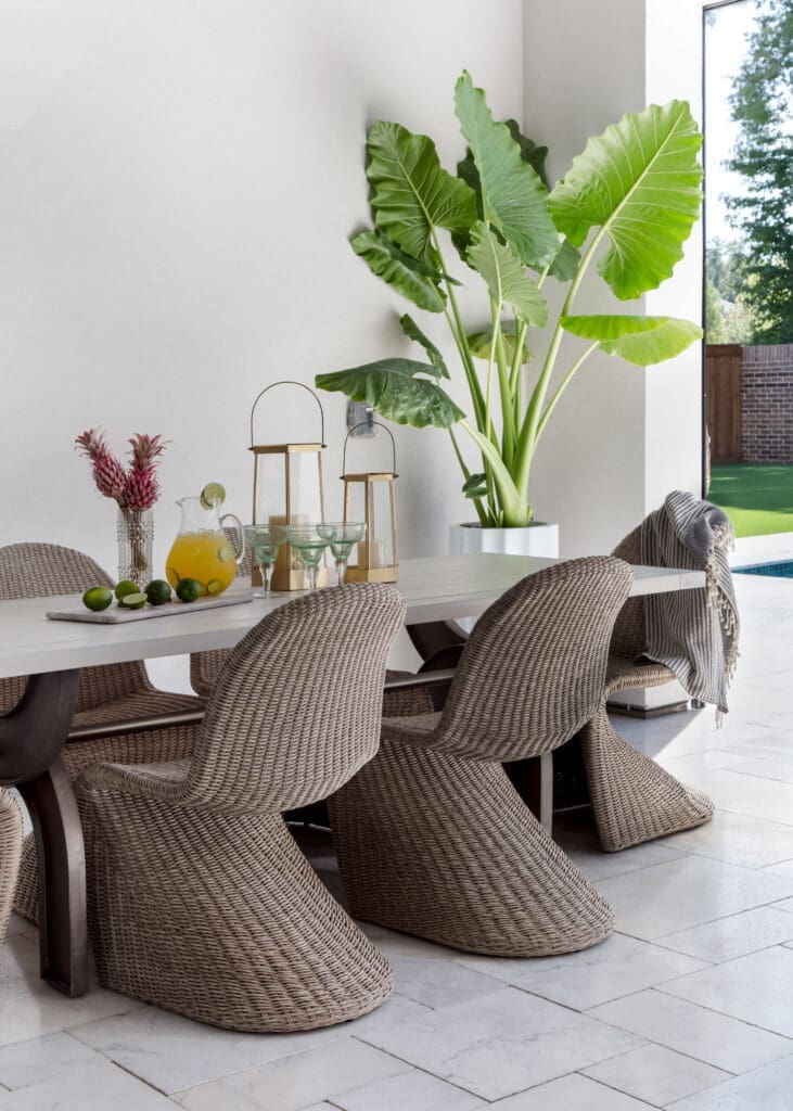 Outdoor dining season is enjoyable on the patio.  The living room has a wall of windows allowing the space to feel very connected.