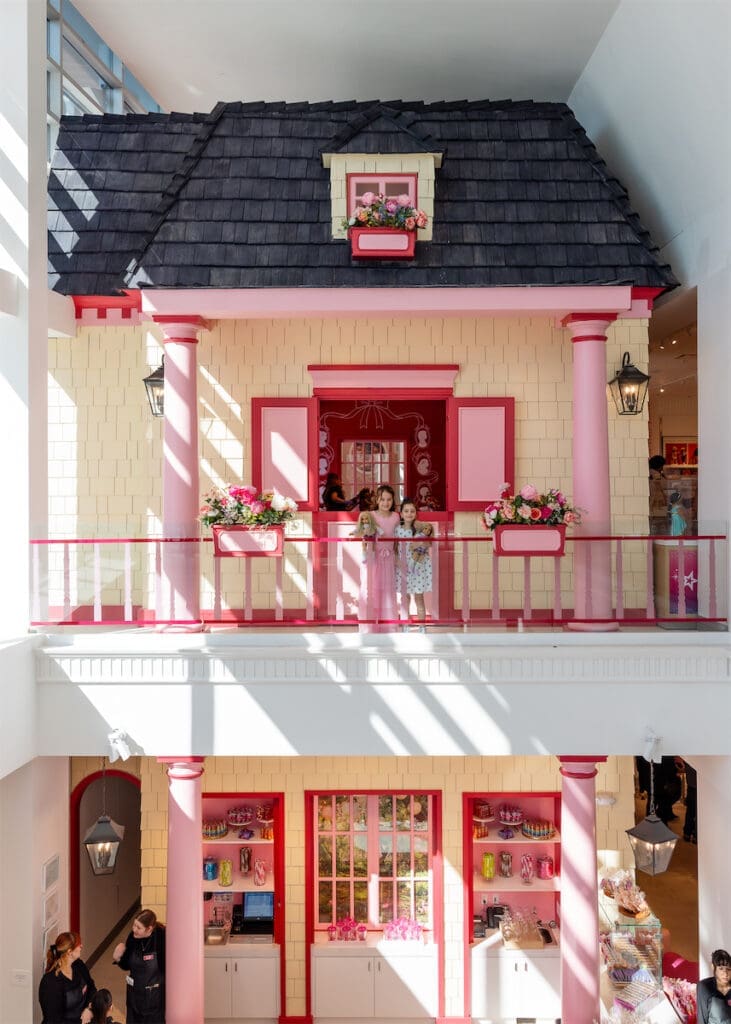 A two-story dollhouse is unique to the Dallas American Girl Store. (photo by The Nix Company)