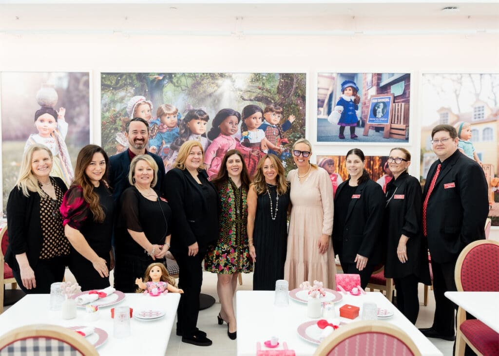 The Dallas team at the American Girl café. (photo by The Nix Company) 
