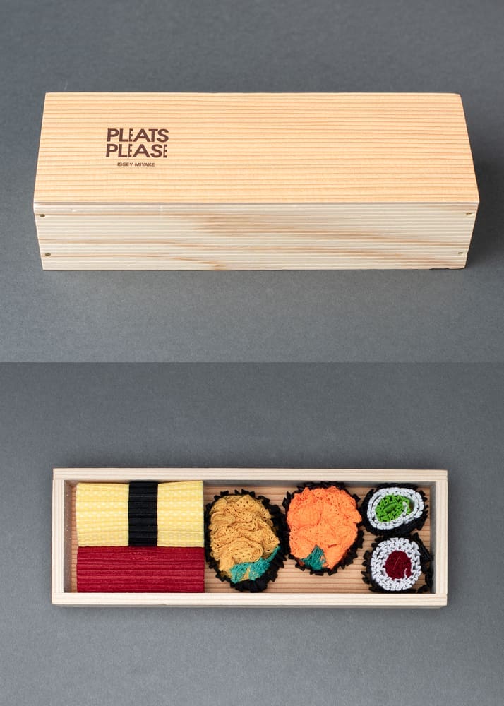 Issey Miyake's sushi purses, April 2015 (Photo by Shane Quereshi)