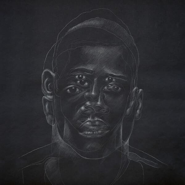 Artist Titus Kaphar contributed the cover art for composer and pianist Samora Pinderhughes's second album "Grief," which was released in 2022. The album was selected as a top ten Best Jazz Album of 2022 by The New York Times. (Courtesy Samora Pinderhughes)