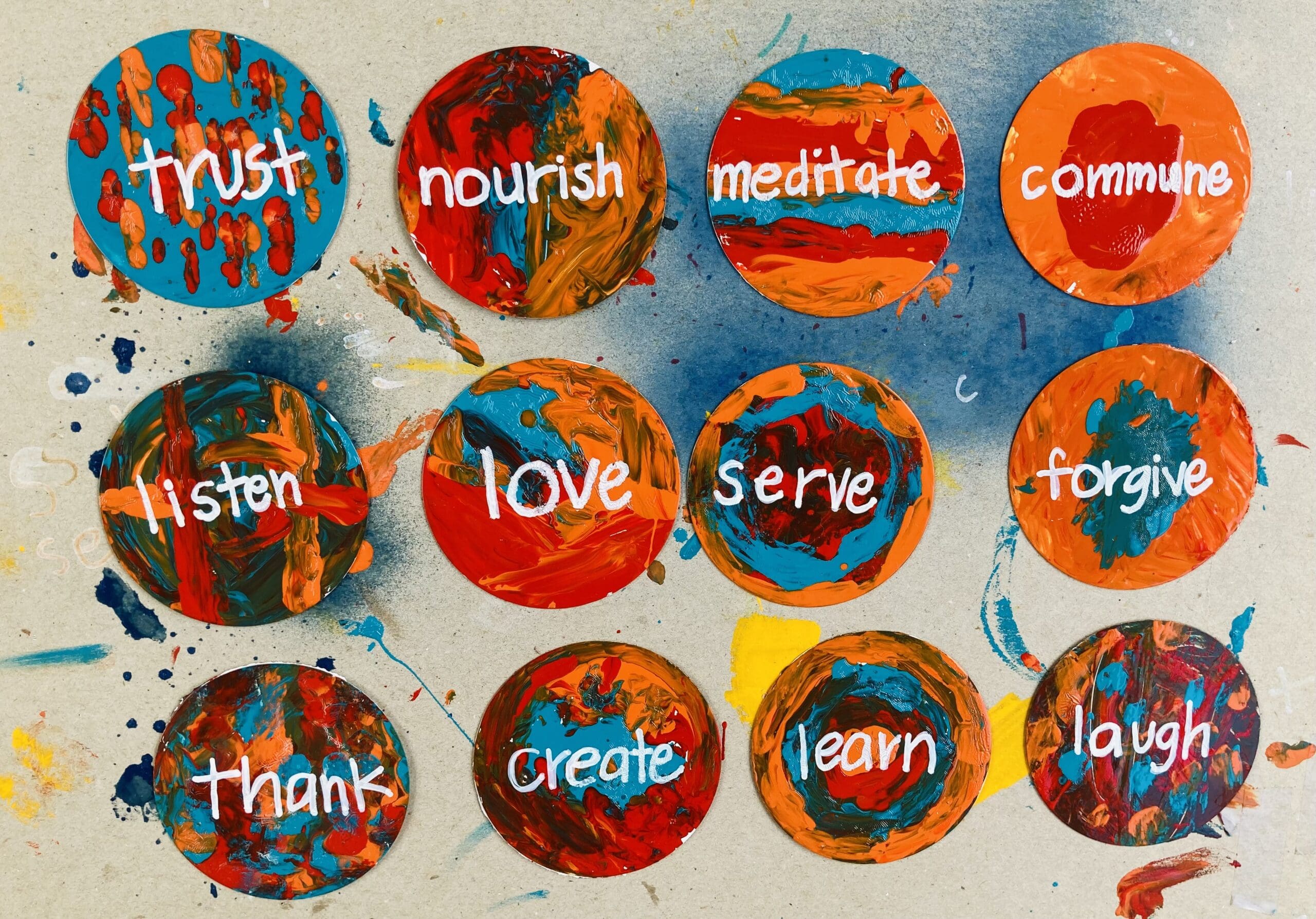 Discs displaying 12 Ways & Words on<em> Iggy the Igniter</em> are part of the art car way. (Photo by Sarah Gish)