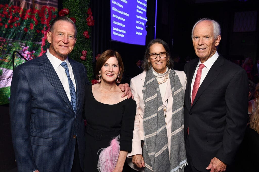 Honorary chairs Charles & Judy Tate with Meg & Dick Weekley at the Communities in Schools of Houston dinner