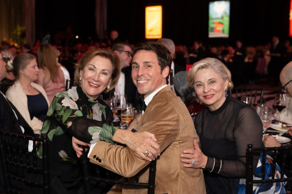 Kelly Somoza, Brandon Weinbrenner (Alley Theatre Associate Artistic Director) & Beth Madison at the Alley Theatre gala. (Photo by Wilson Parish)