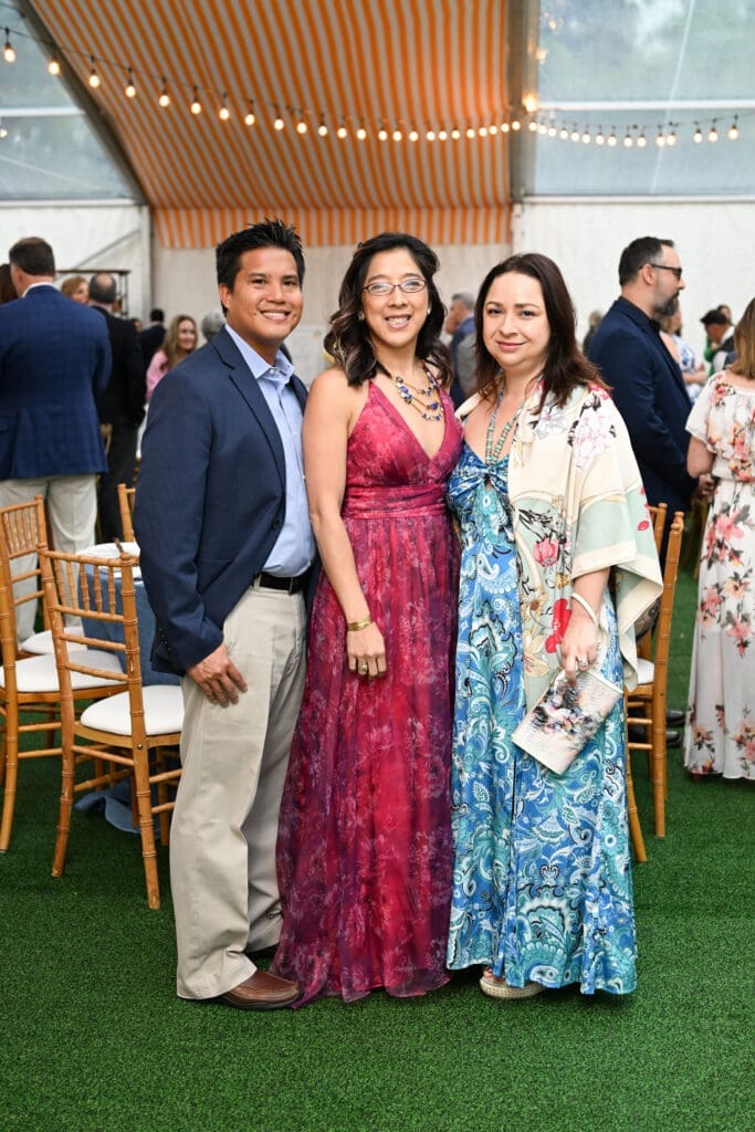 Chad Pinyopusarerk, Kim Pinyopusarerk, Somer Leon at the Trees for Houston Root Ball. (Photo by Daniel Ortiz)