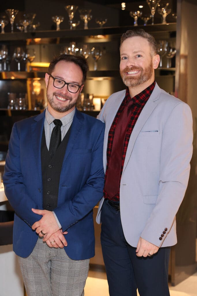 Alexander Tharp-Wyatt and Mathew Tharp-Wyatt at the portrait unveiling at Gittings 
 (Photo by Priscilla Dickson)