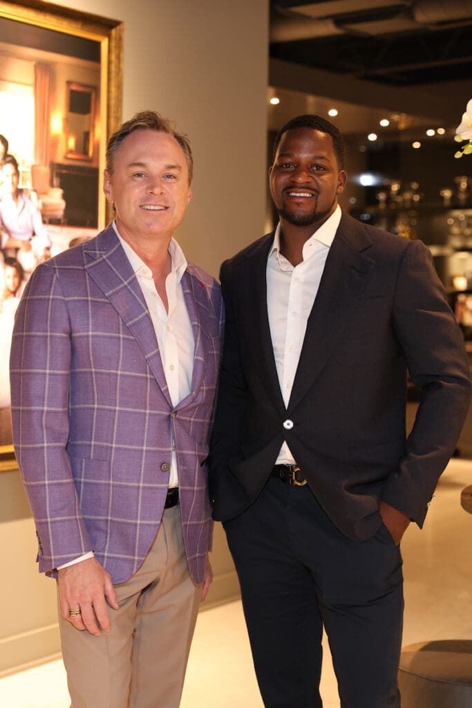 Gittings' Andrew Cordes & Dawsel White at the portrait unveiling at Gittings (Photo by Priscilla Dickson)