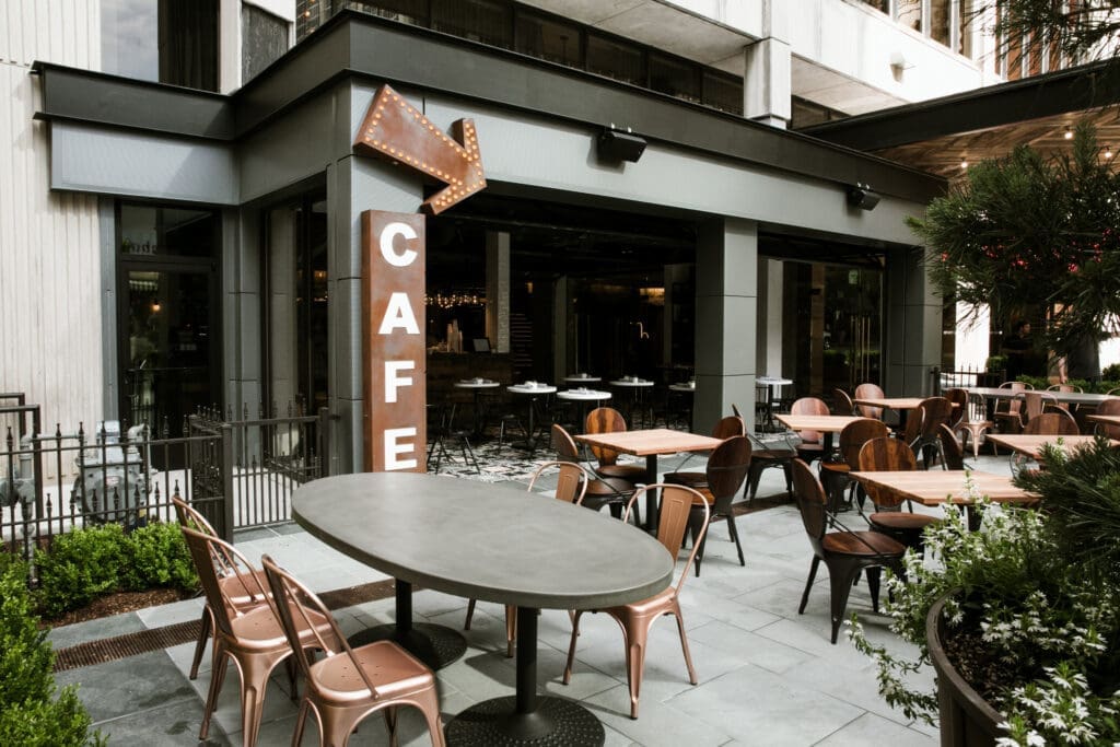 Bobby Nashville also boasts an indoor/outdoor cafe with coffee and bites.