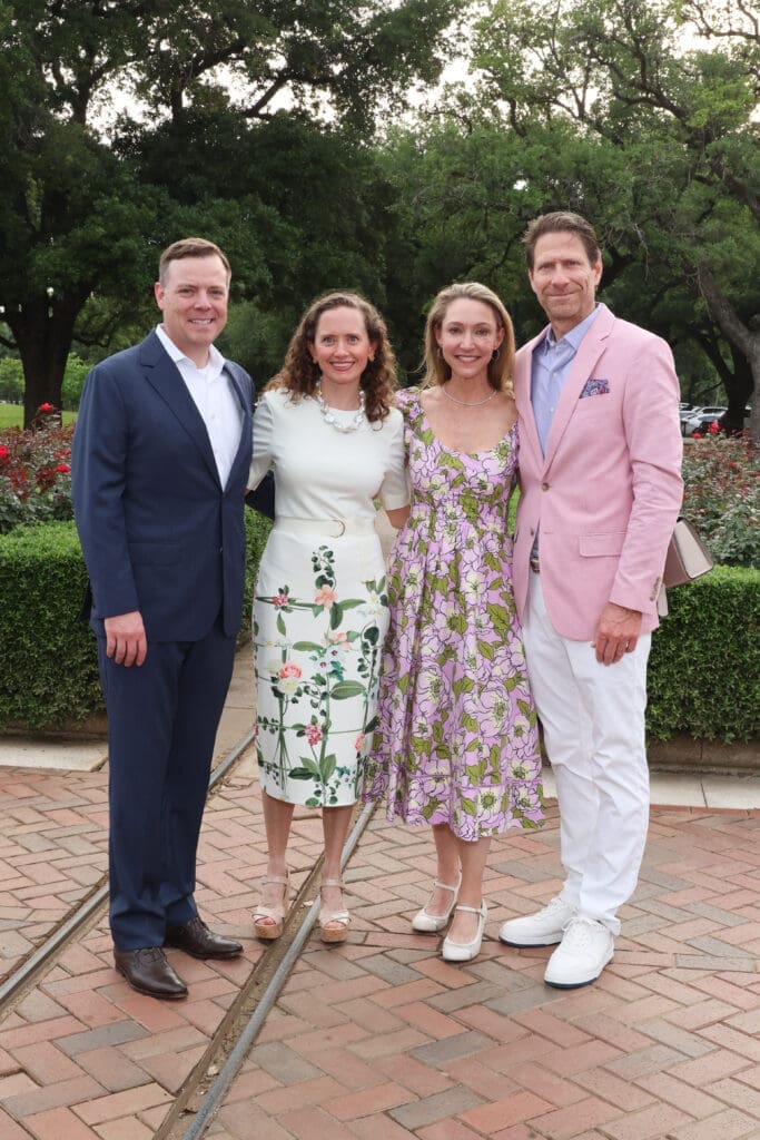 Cody & Mary Rebecca Dick, Kaitlyn & Michael Scheurich at the Hermann Park Conservancy 'Evening in the Park' (Photo by Priscilla Dickson)