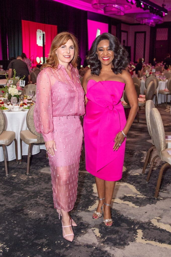 Tickled Pink Luncheon co-chairs Cynthia Wolff and Jacquie Baly. (Photo by Jacob Power)