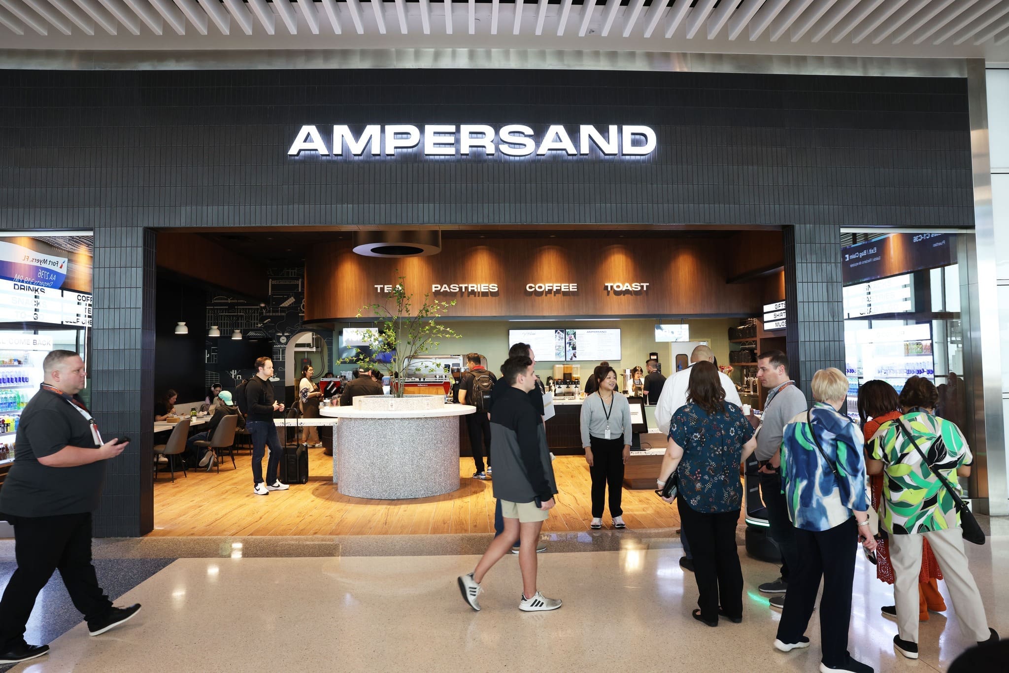 DFW 50 – Fort Worth’s popular Ampersand opened a new coffee shop inside DFW Airport recently. (Courtesy DFW Airport)