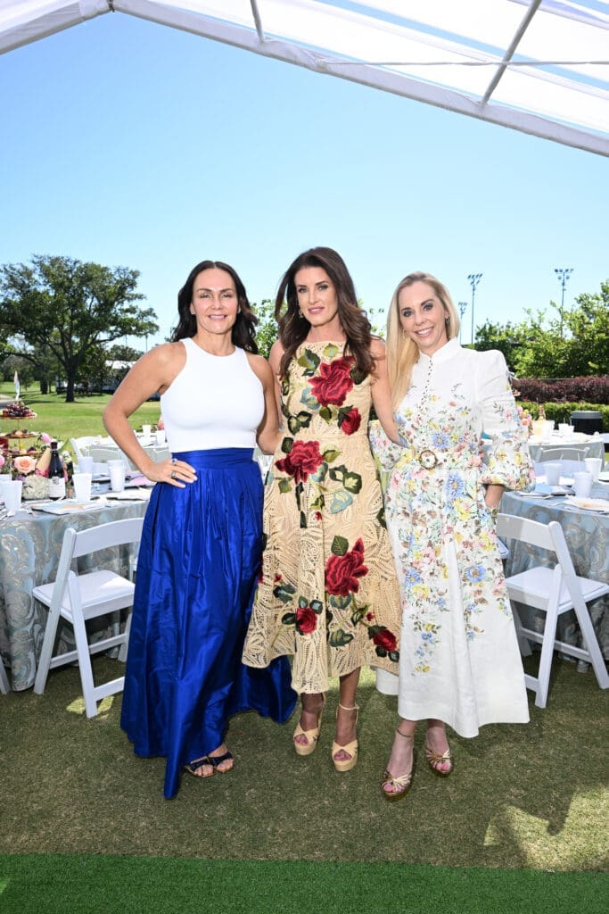 Dana Barton, Jordan Seff and Cassie Sinor make the scene at the River Oaks Country Club tennis tournament luncheon.