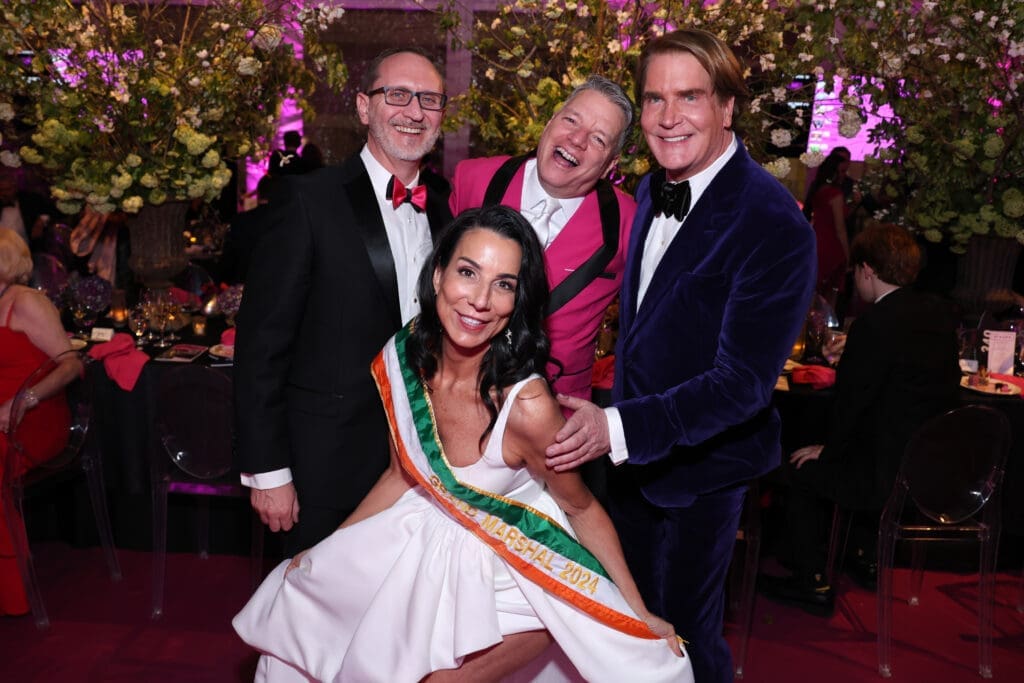 David Schmitz, Denise Fennell, Kenn McLaughlin, George C. Lancaster have a ball at Stages' 'Gala at the Gordy.' (Photo by Priscilla Dickson)
