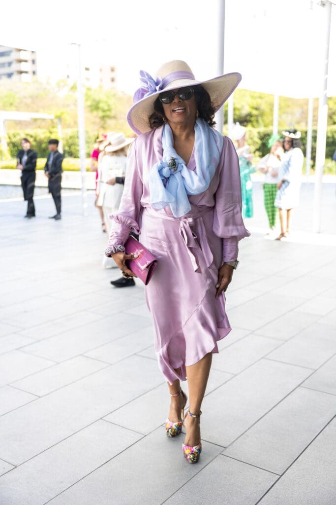 Demetra Jones at the Hats in the Park luncheon. (Photo by Jenny Antill)