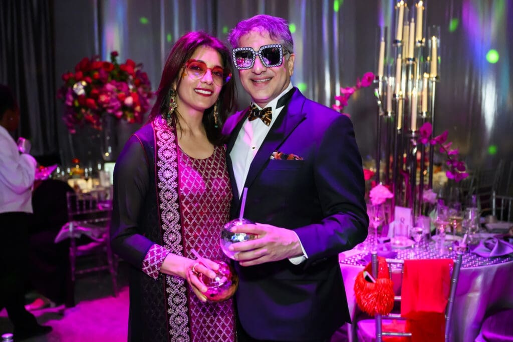 Dr. Nadia Mohyuddin & Dr. Apurva 
Thekdi at the Houston Grand Opera 'Mirror Ball' (Photo by Michelle Watson, Catchlightgroup.com)