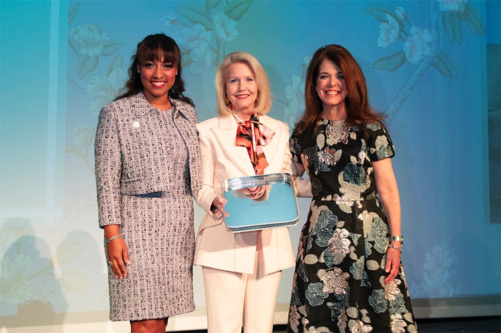 JLD President Christina Eubanks, Sustainer of the Year Kathleen Gibson, and JLD Sustainer President Candace Winslow (Photo by Tamytha Cameron)