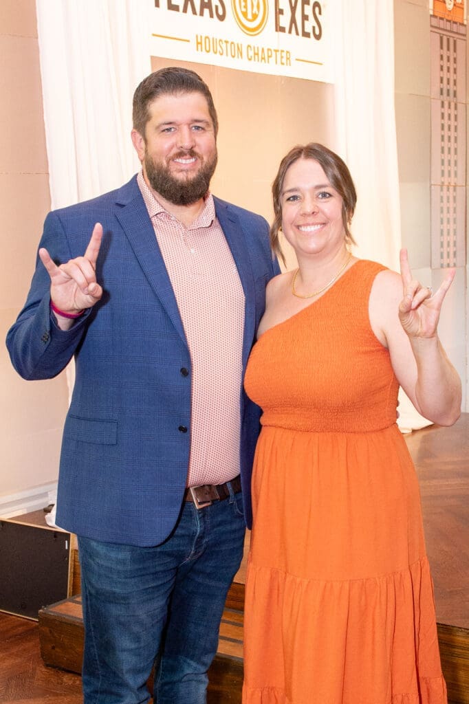 Kyle & Kristen Griffin at the Texas Exes Longhorn Legacy Scholarship Gala (Photo by Jacob Power)