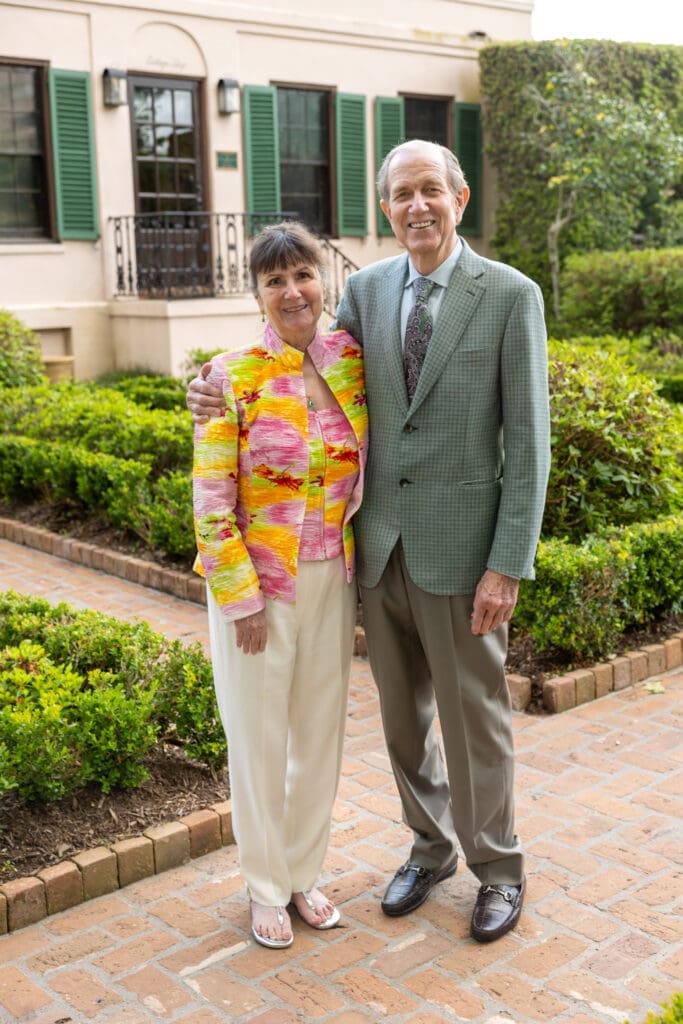 Leslie & Brad Bucher at the Bayou Bend Garden Party (Photo by Jenny Antill)