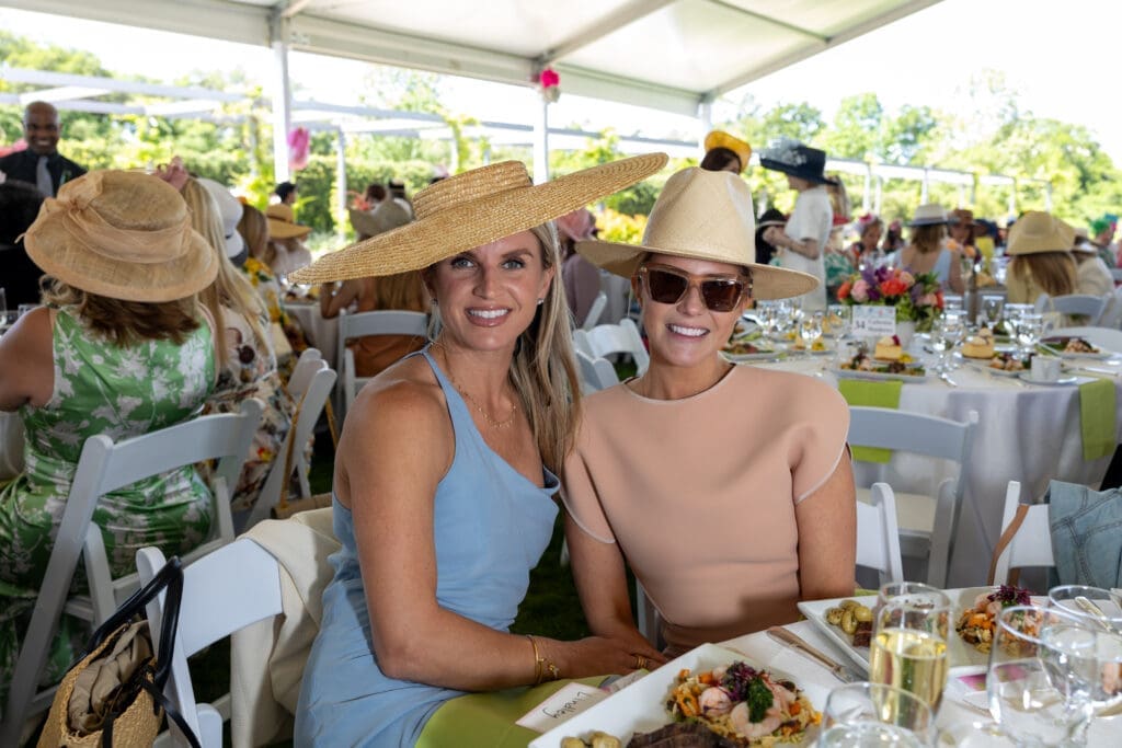 Lindley Arnoldy, Allie Fields at the Hats in the Park luncheon. (Photo by Jenny Antill)
