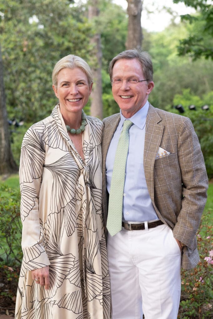 Lisa Hough, Erik Littlejohn at the Bayou Bend Garden Party (Photo by Wilson Parish)