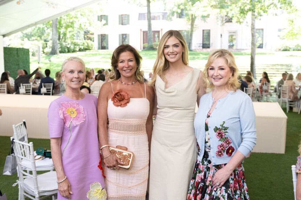 Mindy Hildebrand, Rosangela Capabianco, Kate Upton, Whitney Crane at the 2024 Bayou Bend fashion show and luncheon. (Photo by Wilson Parish)