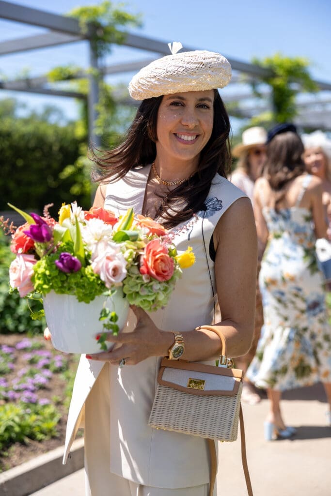 Monica Hoz de Vila at the Hats in the Park luncheon. (Photo by Jenny Antill)