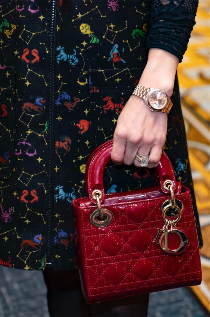 A Dior bag at the 2024 Dallas Chick Lit Luncheon.  (Photo by Tamytha Cameron, Celeste Cass and Nate Rehlander)