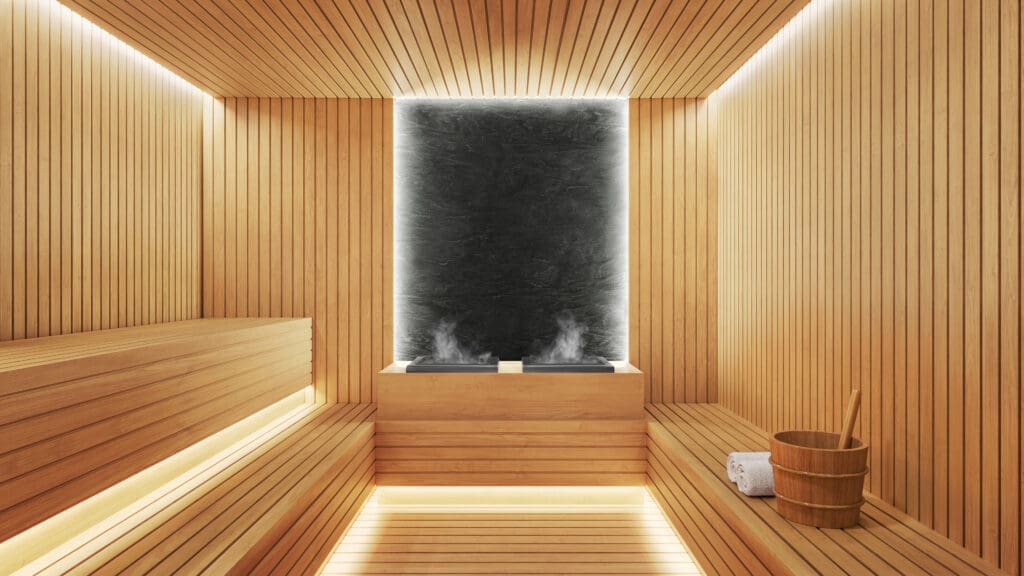 Spa – Canyon Ranch guests can enjoy the dry sauna as well.
