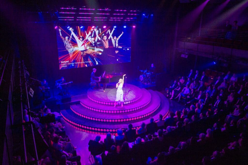 Teresa Zimmerman singing from 'Godspell' at Stages' Gala at The Gordy. (Photo by Priscilla Dickson)