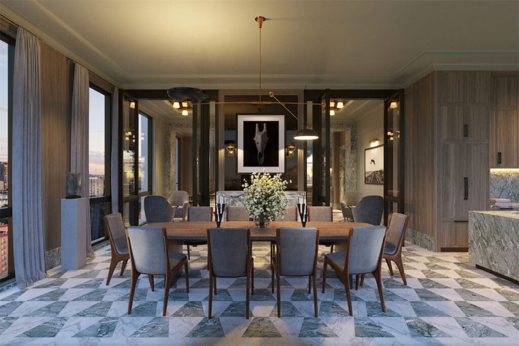 Residents can hire a Rosewood-sanctioned chef for events in the private dining room.