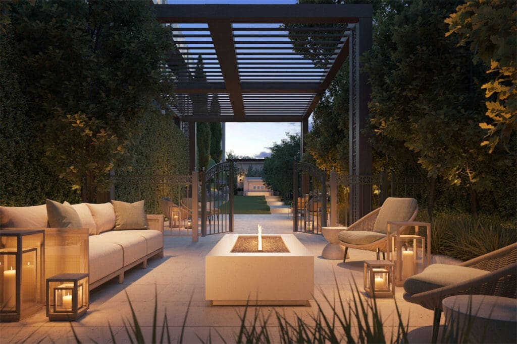 A private courtyard garden.