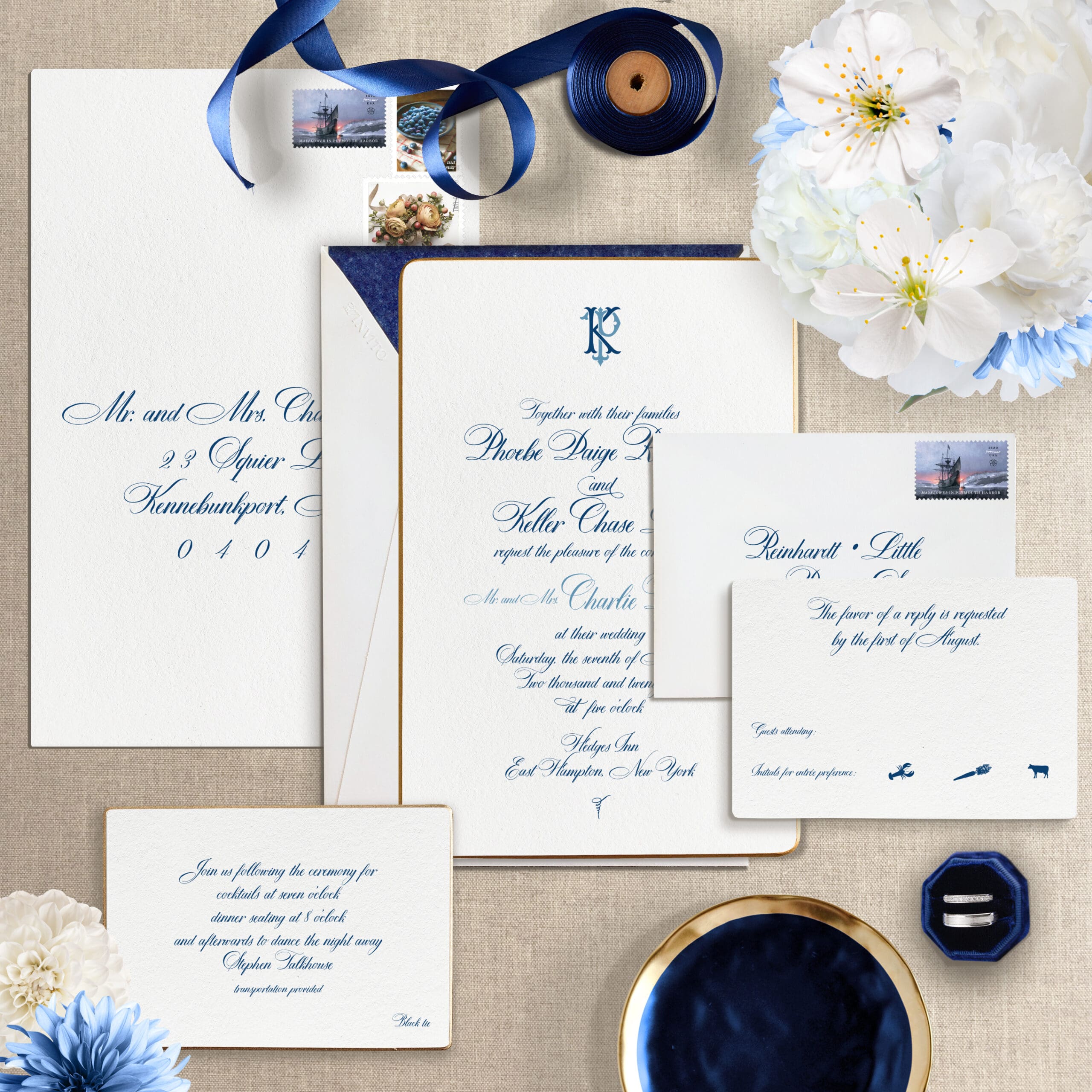 wedding invitation etiquette Blue-wedding-hamptons-monogram-all copy