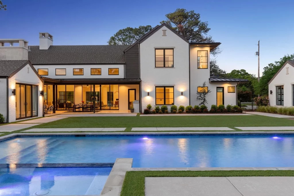 With a spa and pool flanking the covered living and dining, 1901 E. Highland Street feels spacious.